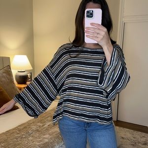 Vestique Brown Striped Sweater Size Small